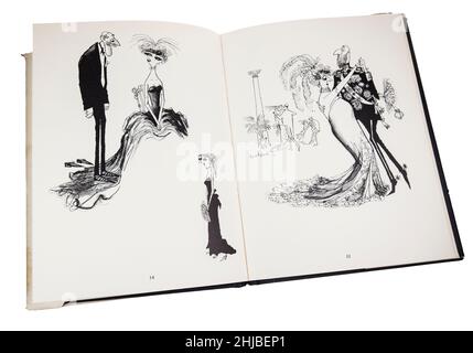 Livre classique Merry England de Ronald Searle première édition, publié en 1956 Banque D'Images