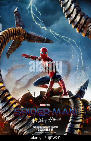 Spider-Man: No Way Home année : 2021 USA Directeur : Jon Watts Tom Holland affiche américaine Banque D'Images