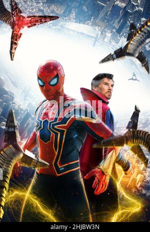 Spider-Man: No Way Home année : 2021 USA Directeur : Jon Watts Tom Holland, Benedict Cumberbatch Poster (Key Art) Banque D'Images