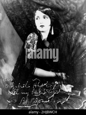 Bebe Daniels Senorita USA, 1927 Directeur: Clarence G. Badger image autographiée Banque D'Images