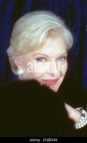 Line Renaud, actrice et chanteuse française.Septembre 1988 spectacle champs-Elysées organisé par Michel Drucker Banque D'Images