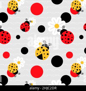 Design plat motif coccinelle créatif illustration vectorielle. Illustration de Vecteur