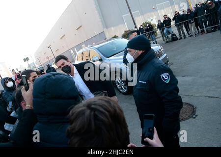 Turin, Italie.28th janvier 2022.Examen médical pour le nouveau joueur de Juventus Dusan Vlahovic le 28 janvier 2022 à Turin, Italie - photo Nderim Kaceli/DPPI crédit: DPPI Media/Alamy Live News Banque D'Images