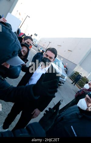 Turin, Italie.28th janvier 2022.Examen médical pour le nouveau joueur de Juventus Dusan Vlahovic le 28 janvier 2022 à Turin, Italie - photo Nderim Kaceli/DPPI crédit: DPPI Media/Alamy Live News Banque D'Images