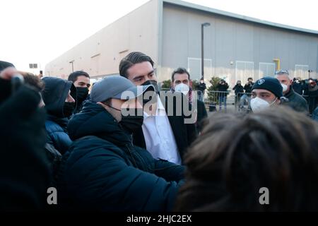 Turin, Italie.28th janvier 2022.Examen médical pour le nouveau joueur de Juventus Dusan Vlahovic le 28 janvier 2022 à Turin, Italie - photo Nderim Kaceli/DPPI crédit: DPPI Media/Alamy Live News Banque D'Images
