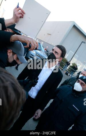 Turin, Italie.28th janvier 2022.Examen médical pour le nouveau joueur de Juventus Dusan Vlahovic le 28 janvier 2022 à Turin, Italie - photo Nderim Kaceli/DPPI crédit: DPPI Media/Alamy Live News Banque D'Images