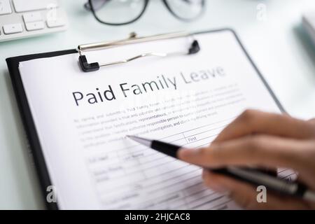 FMLA. Loi sur les congés de maladie payés par la famille et les médecins Banque D'Images