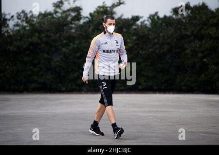 Turin, Italie.28th janvier 2022.Leonardo Bonucci arrive au J Medical.Credit: Nicolò Campo/Alay Live News Banque D'Images