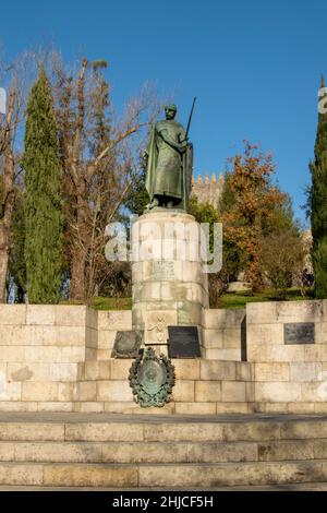 Don Afonso Henriques, roi du Portugal, dans la ville historique de Guimarães Banque D'Images