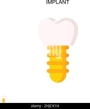 Icône de vecteur simple d'implant.Modèle de conception de symbole d'illustration pour élément d'interface utilisateur Web mobile. Illustration de Vecteur