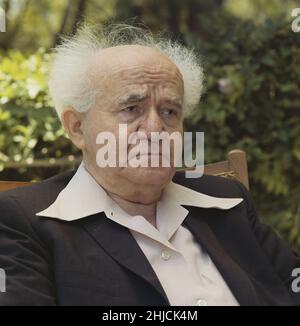 David Ben Gurion (1886 - 1973), premier Premier ministre d'Israël. Banque D'Images