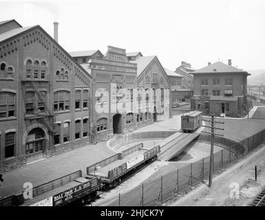 Atelier de machines, The Westinghouse Air-Brake Co., Wilmerding, Pennsylvanie photo par The Detroit Publishing Co., ch.1905. Banque D'Images