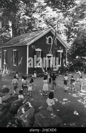 La dernière école d'une pièce, à New Canaan, en Connecticut.1955. Banque D'Images