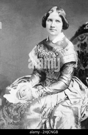 Jenny Lind (1820-1887), chanteuse d'opéra soprano suédoise, connue sous le nom de Swedish Nightingale.Version d'une photographie du studio de Mathew Brady, vers 1850. Banque D'Images