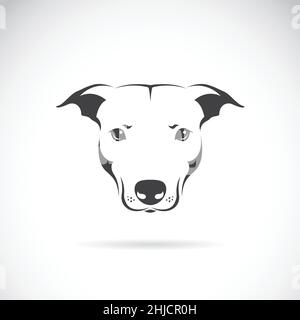 Vecteur d'une tête de chien sur fond blanc.Illustration vectorielle superposée facile à modifier. Illustration de Vecteur