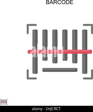 Icône de vecteur simple de code-barres.Modèle de conception de symbole d'illustration pour élément d'interface utilisateur Web mobile. Illustration de Vecteur