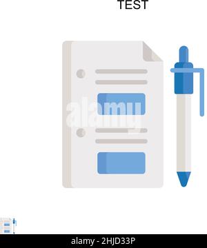 Icône de vecteur simple de test.Modèle de conception de symbole d'illustration pour élément d'interface utilisateur Web mobile. Illustration de Vecteur