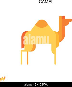 Icône de vecteur simple Camel.Modèle de conception de symbole d'illustration pour élément d'interface utilisateur Web mobile. Illustration de Vecteur