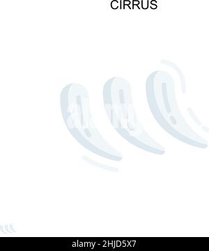 Icône de vecteur simple Cirrus.Modèle de conception de symbole d'illustration pour élément d'interface utilisateur Web mobile. Illustration de Vecteur