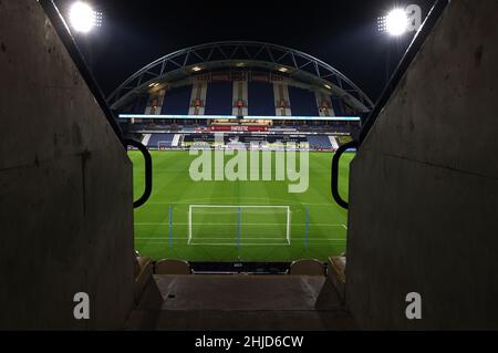 Huddersfield, Angleterre, 28th janvier 2022.Une vue générale du terrain avant le match du championnat Sky Bet au stade John Smith, Huddersfield.Crédit photo à lire: Darren Staples / Sportimage crédit: Sportimage / Alay Live News Banque D'Images