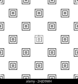 Motif sans couture carré forme géométrique conception de texture abstraite fond en noir et blanc illustration pour les articles cadeaux, l'emballage, le mur, les cartes an Illustration de Vecteur
