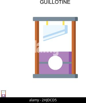 Icône de vecteur simple de guillotine.Modèle de conception de symbole d'illustration pour élément d'interface utilisateur Web mobile. Illustration de Vecteur