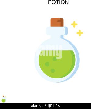 Icône de vecteur simple potion.Modèle de conception de symbole d'illustration pour élément d'interface utilisateur Web mobile. Illustration de Vecteur