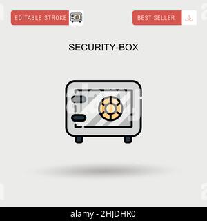 Icône de vecteur simple Security-Box. Illustration de Vecteur