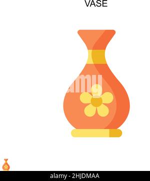 Vase icône vecteur simple.Modèle de conception de symbole d'illustration pour élément d'interface utilisateur Web mobile. Illustration de Vecteur