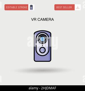 Icône de vecteur simple de caméra VR. Illustration de Vecteur