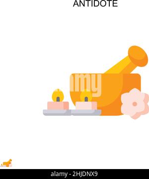 Icône antidote de vecteur simple.Modèle de conception de symbole d'illustration pour élément d'interface utilisateur Web mobile. Illustration de Vecteur