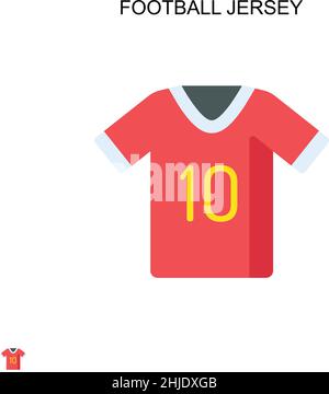 Maillot de football icône vecteur simple.Modèle de conception de symbole d'illustration pour élément d'interface utilisateur Web mobile. Illustration de Vecteur