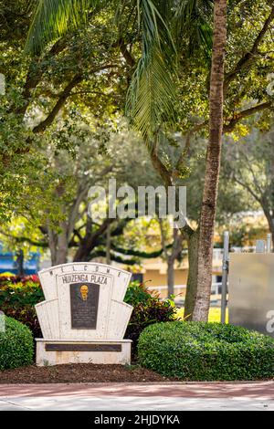 Fort Lauderdale, Floride, États-Unis - 27 janvier 2022 : photo de Huizenga Plaza Downtown fort Lauderdale FL Banque D'Images