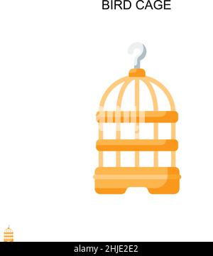 Icône vecteur simple cage d'oiseau.Modèle de conception de symbole d'illustration pour élément d'interface utilisateur Web mobile. Illustration de Vecteur