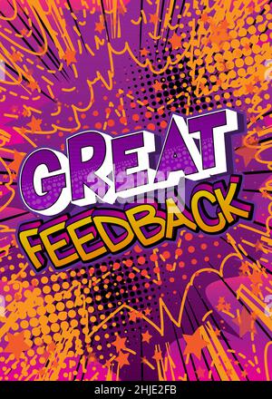 Commentaires.Texte de mot de bande dessinée sur fond de bande dessinée abstraite.Illustration de style pop art rétro. Illustration de Vecteur