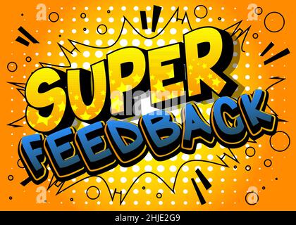 Commentaires.Texte de mot de bande dessinée sur fond de bande dessinée abstraite.Illustration de style pop art rétro. Illustration de Vecteur