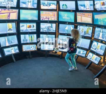 Dubaï, Émirats Arabes Unis - 01.22.2021 - installation de salle futuriste en Inde pavillon de l'EXPO 2020 Banque D'Images