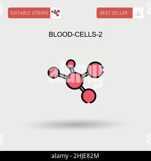 Blood-cellules-2 icône vecteur simple. Illustration de Vecteur