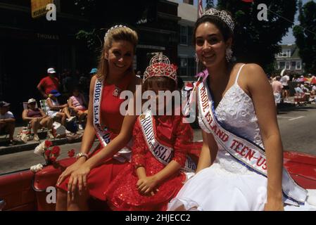 JOUR DE L'INDÉPENDANCE JUILLET 4th BRISTOL RI, Etats-Unis la plus ancienne parade aux etats-unis commémorant le jour de l'indépendance Banque D'Images