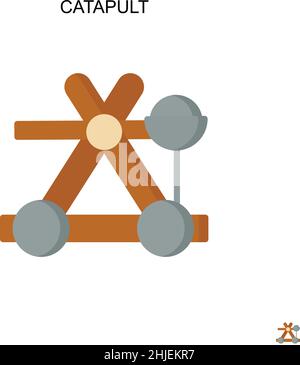 Icône de vecteur simple de catapulte.Modèle de conception de symbole d'illustration pour élément d'interface utilisateur Web mobile. Illustration de Vecteur