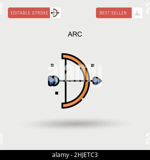 Icône de vecteur simple d'arc. Illustration de Vecteur