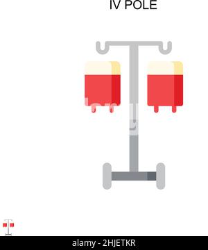 Icône vecteur simple de pôle IV.Modèle de conception de symbole d'illustration pour élément d'interface utilisateur Web mobile. Illustration de Vecteur