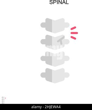 Icône de vecteur simple spinal.Modèle de conception de symbole d'illustration pour élément d'interface utilisateur Web mobile. Illustration de Vecteur