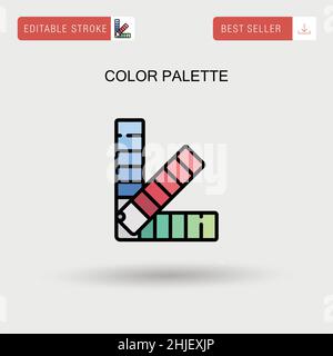 Palette de couleurs icône de vecteur simple. Illustration de Vecteur