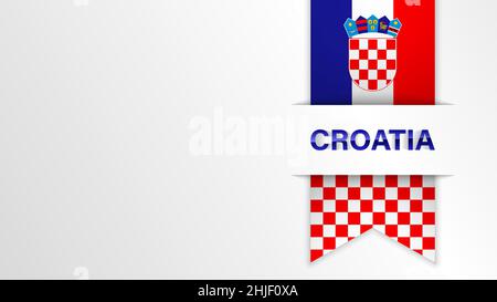 EPS10 fond patriotique vectoriel avec couleurs de drapeau de Croatie.Un élément d'impact pour l'utilisation que vous voulez en faire. Illustration de Vecteur