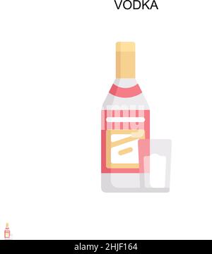 Vodka simple vecteur icône.Modèle de conception de symbole d'illustration pour élément d'interface utilisateur Web mobile. Illustration de Vecteur