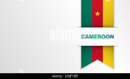 EPS10 fond patriotique vectoriel avec couleurs drapeau camerounais.Un élément d'impact pour l'utilisation que vous voulez en faire. Illustration de Vecteur
