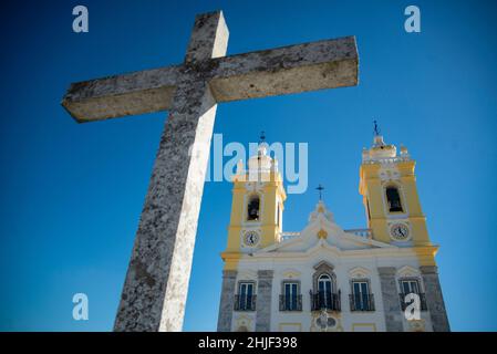 L'Igreja et Santuario de nossa snehora d aires près du village de Viana do Alentejo en Alentejo au Portugal.Portugal, Viana do Alentejo, octobre Banque D'Images