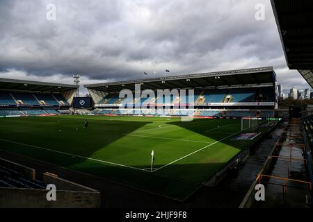 The Den, Millwall, Londres, Royaume-Uni.29th janvier 2022.Championnat de football, Millwall contre West Bromwich Albion: The Den Stadium et pitch crédit: Action plus Sports/Alamy Live News Banque D'Images