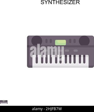 Icône de vecteur simple du synthétiseur.Modèle de conception de symbole d'illustration pour élément d'interface utilisateur Web mobile. Illustration de Vecteur